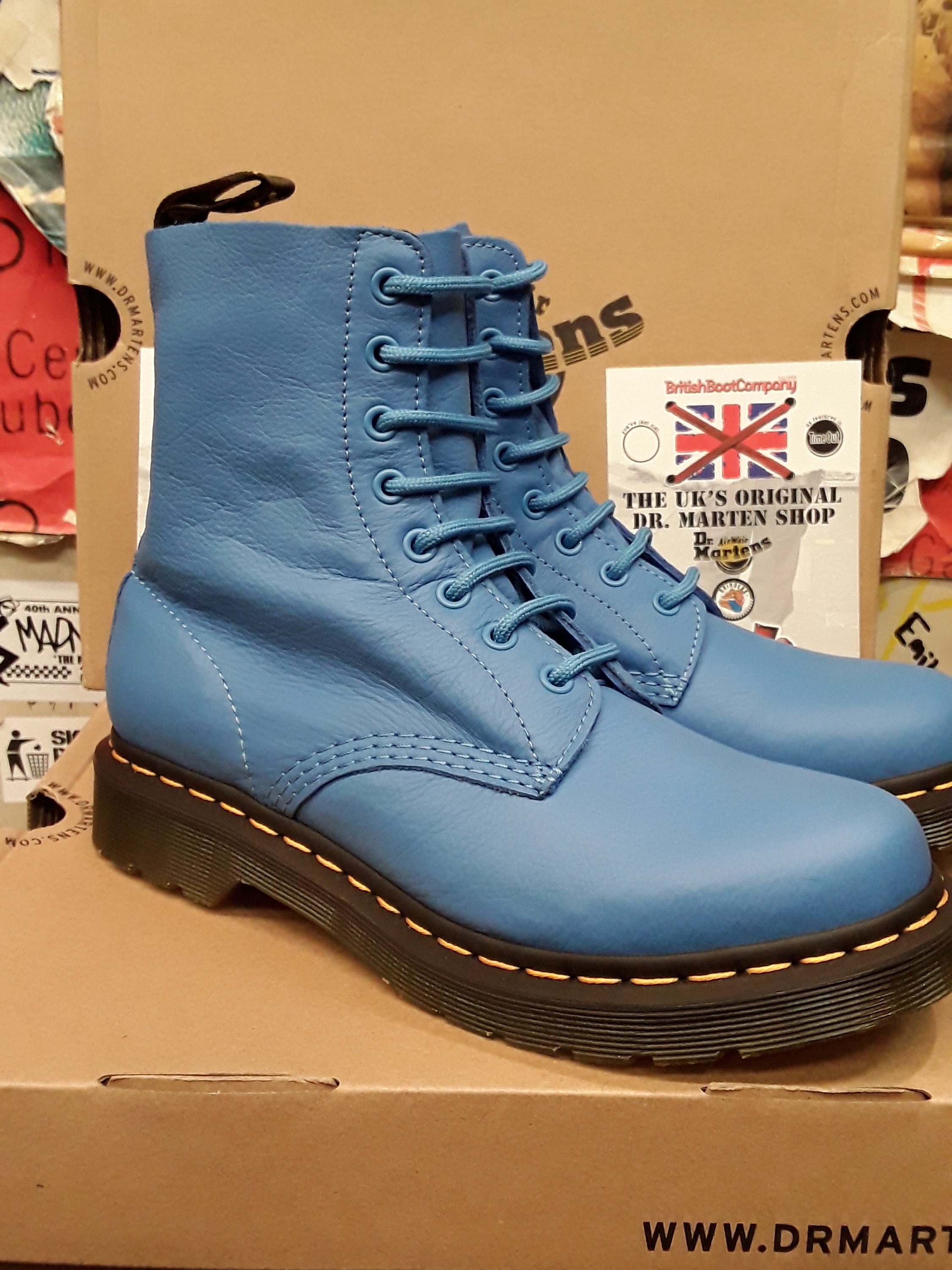 Dr Martens Pascal Light Blue Virginia Size 6 Etsy