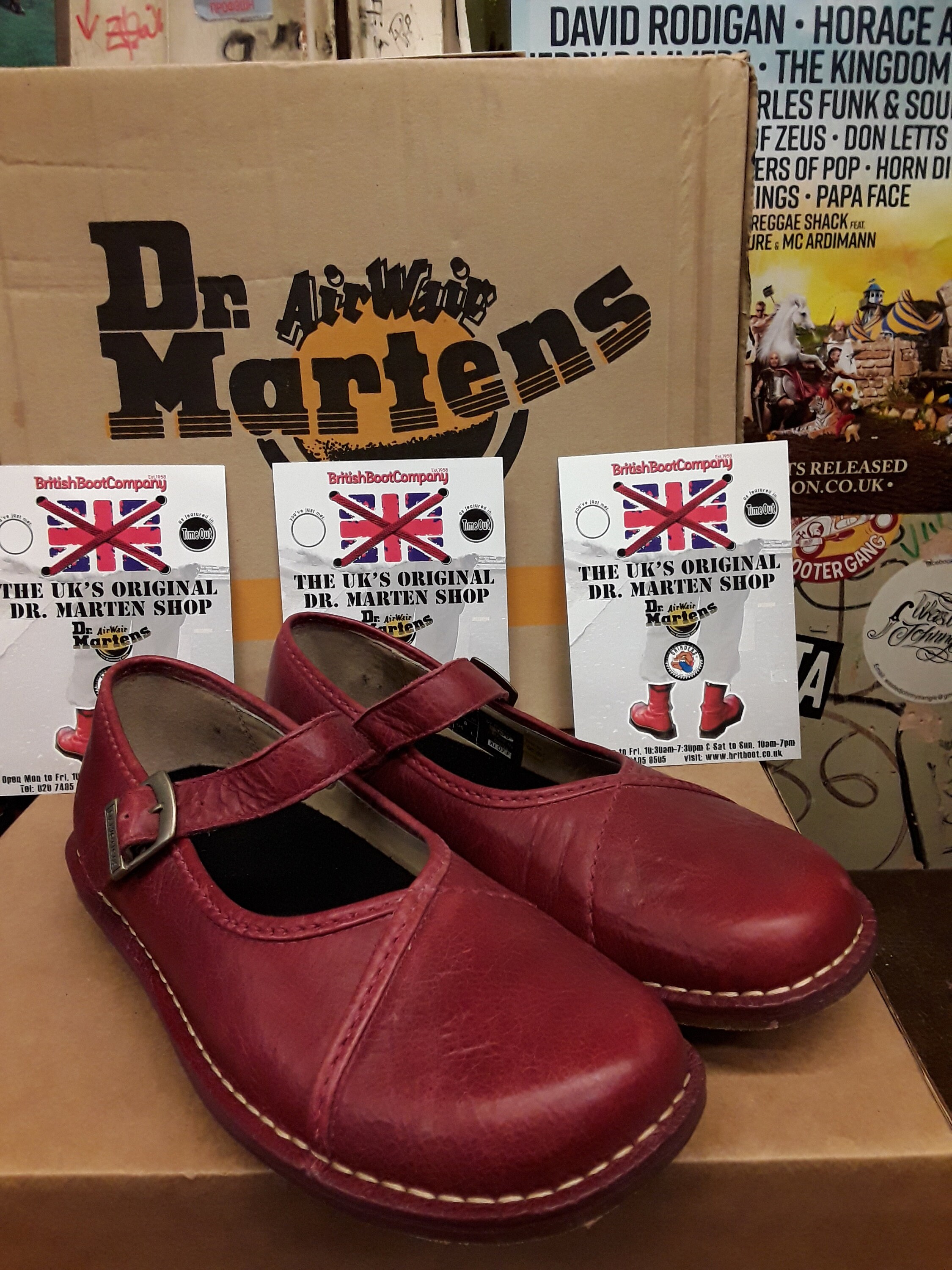 Dr Martens Bright Red Mary Janes 