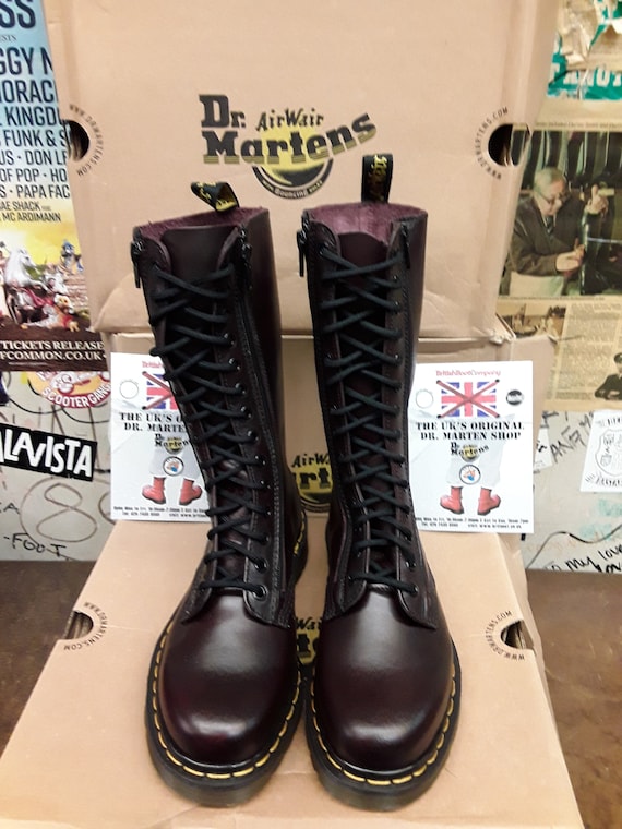 Dr Martens 9733 Vintage 14 Hole Botas Doble Cremallera Etsy España