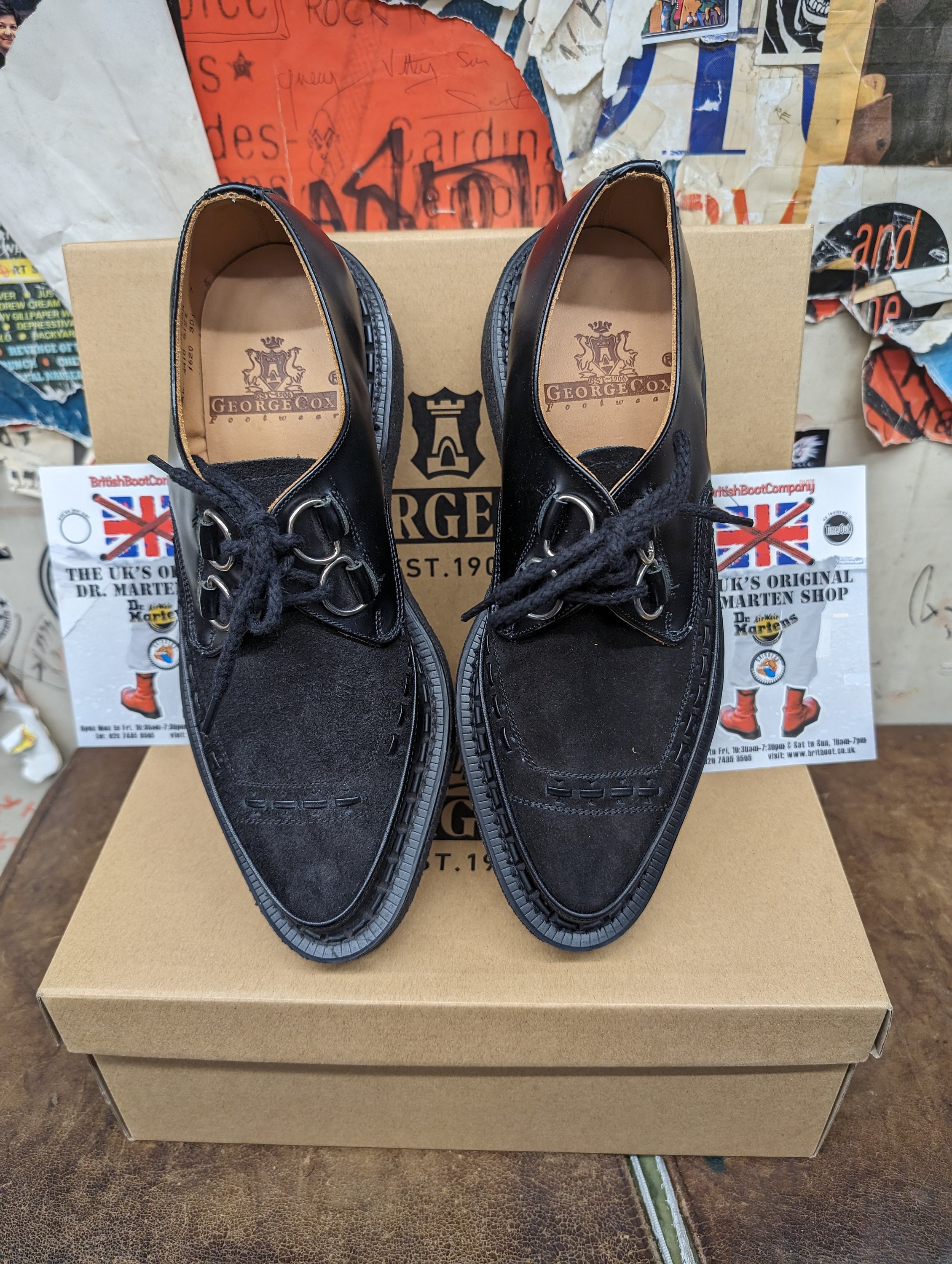 George Cox 4410 Creepers Black Leather and Suede Various George Cox 4410 Creepers Black Leather and Suede Various