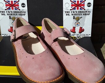 Dr Martens 8a57 Pink Nubuck Mary Janes Various Sizes - Etsy