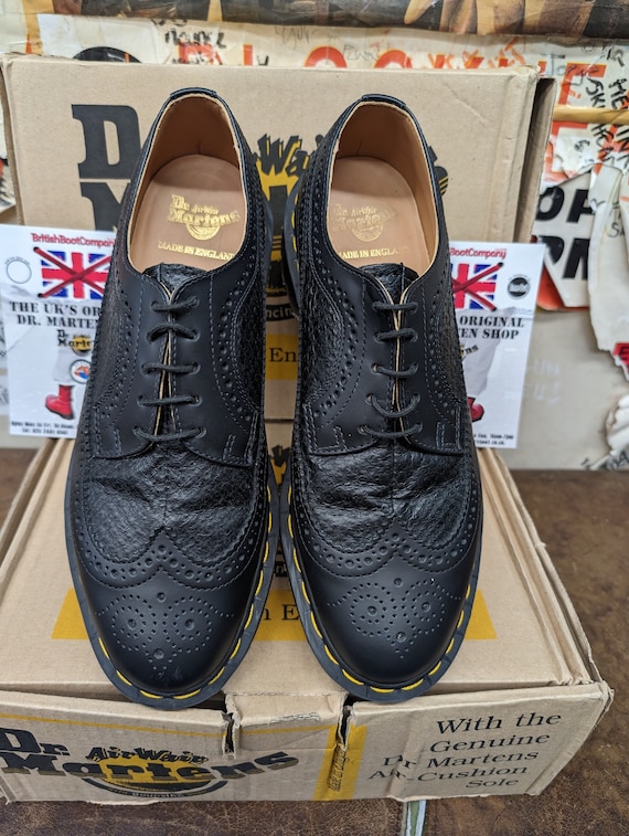 Loake Dr Martens Black Embroidered Leather Brogue Oxford England Shoe US 10 UK 9 Loake evolution england black - Gem main image 3