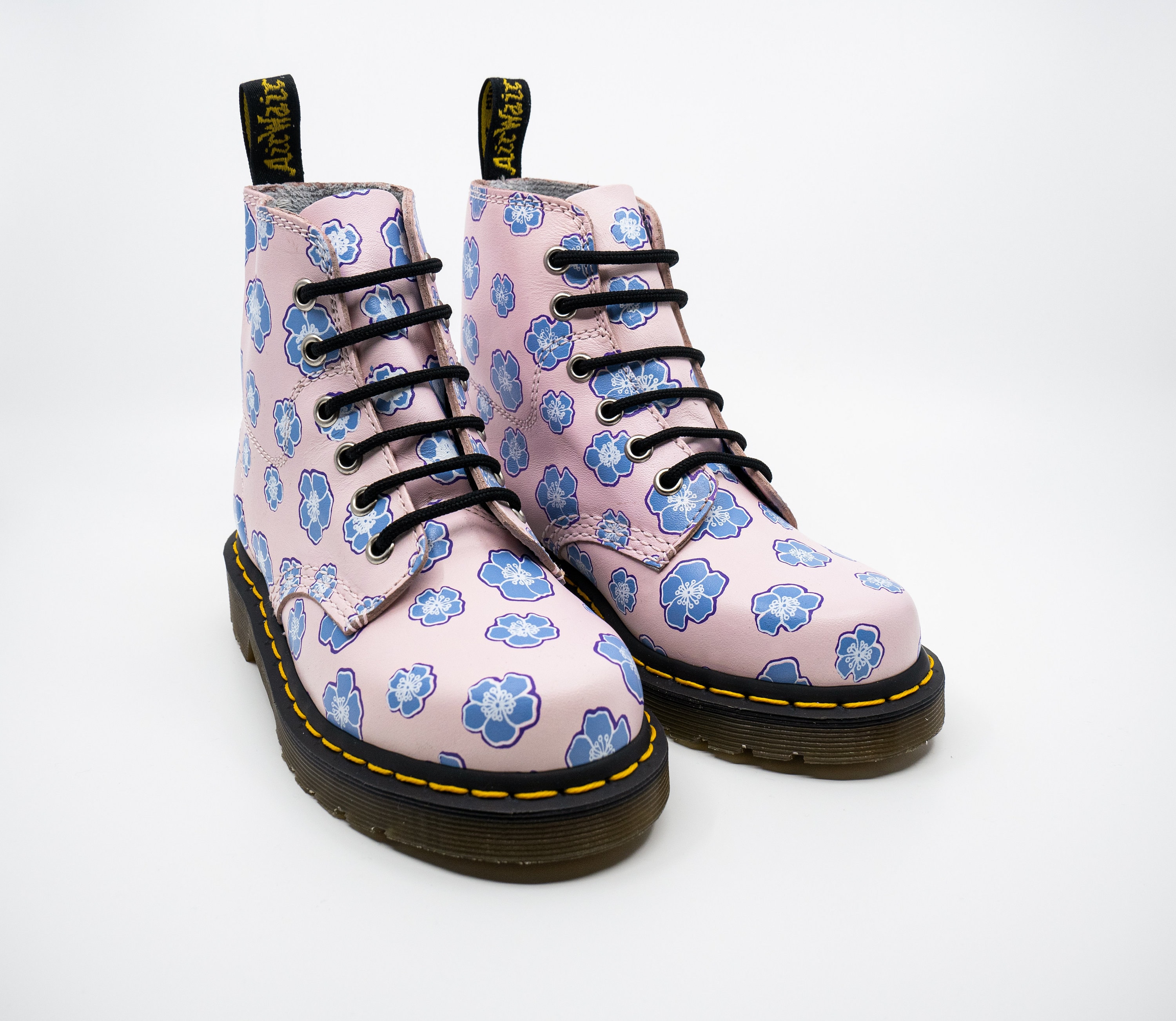 Botas Dr Martens talla UK 2 5 Estampado floral rosa magenta y