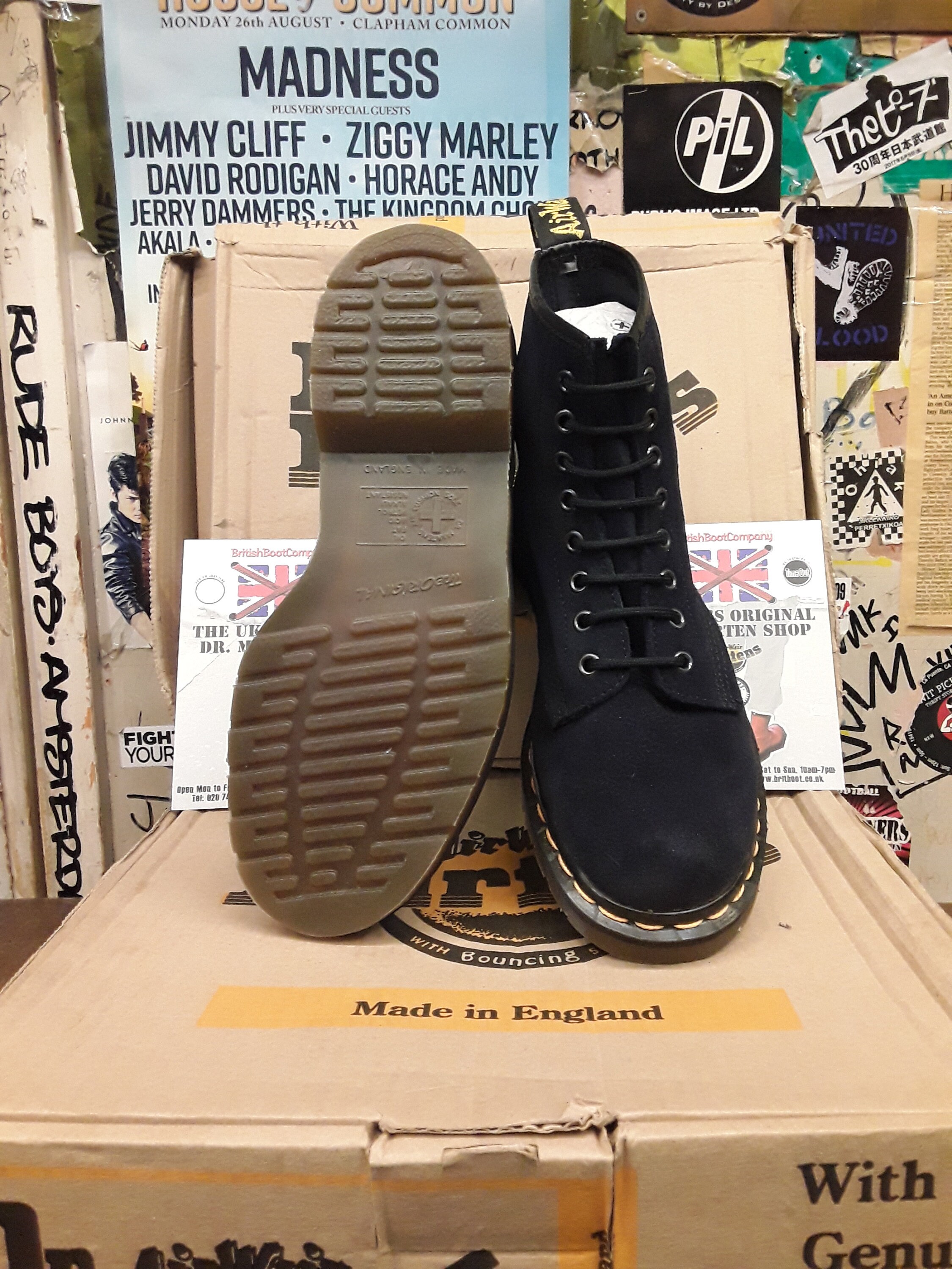 Dr Martens, Made in England, Blue Suede Velour 1460 - Etsy