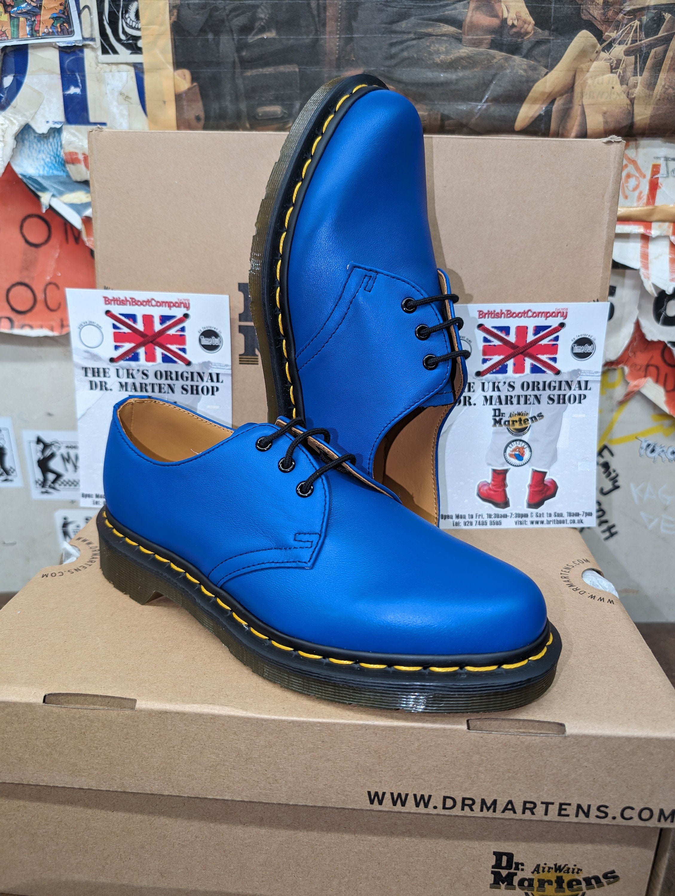 Dr Martens 1461 Blue Softy Size 4 - Etsy