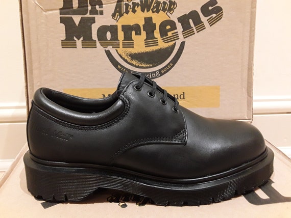 Dr Martens Made in England Black 4 Hole Shoe Various Sizes Dr Martens Made in England Black 4 Hole Shoe Various Sizes