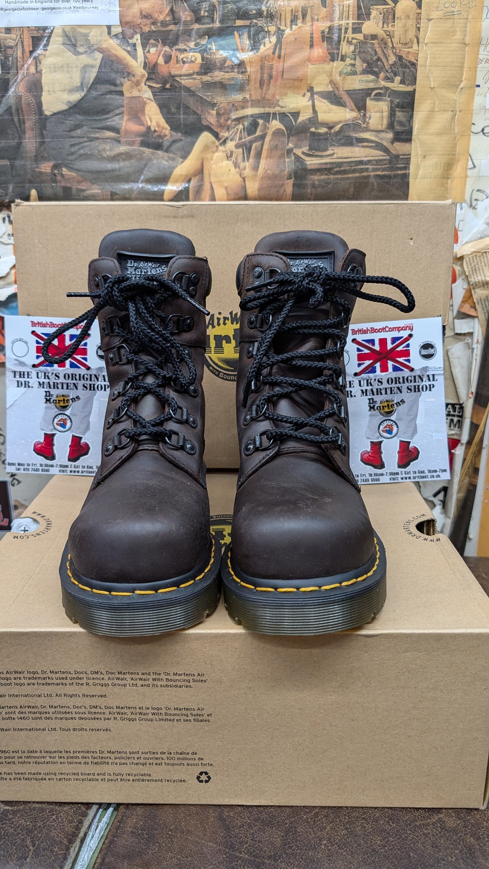 Dr. Martens Brown Steel Toe Shoes Size 11 - Tag Removed (Read Description) Unisex Dr. Martens Unisex 6 main image 3