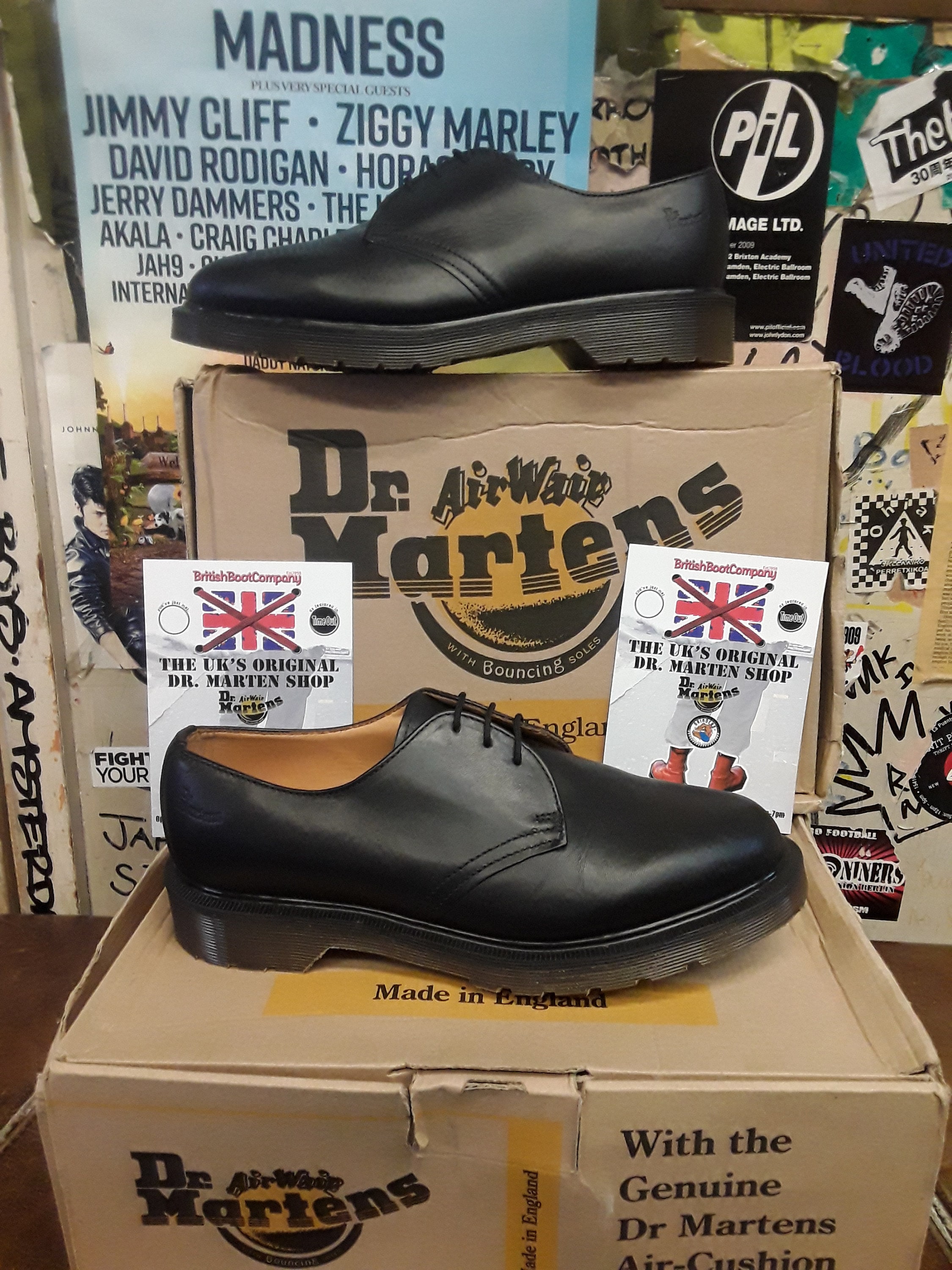 Dr Martens 1461 Black Greasy 3 Hole Made in England Size 7 - Etsy