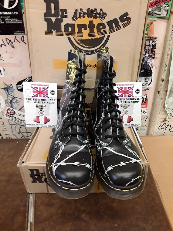 Dr Martens 1490 Made in England Black Barbed Wire… - image 2