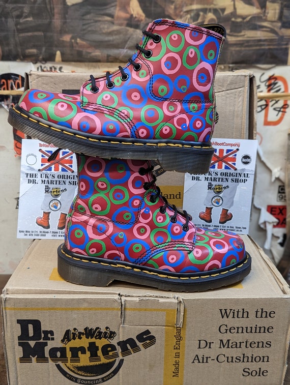 Dr Martens Made in England 8175 Red, Blue and Gre… - image 4