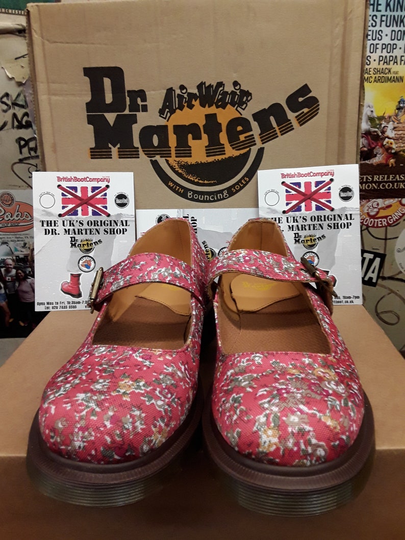 Dr Martens Mary Janes, Floraler Stoff, Limitierte Auflage, Verschiedene Größen Bild 5