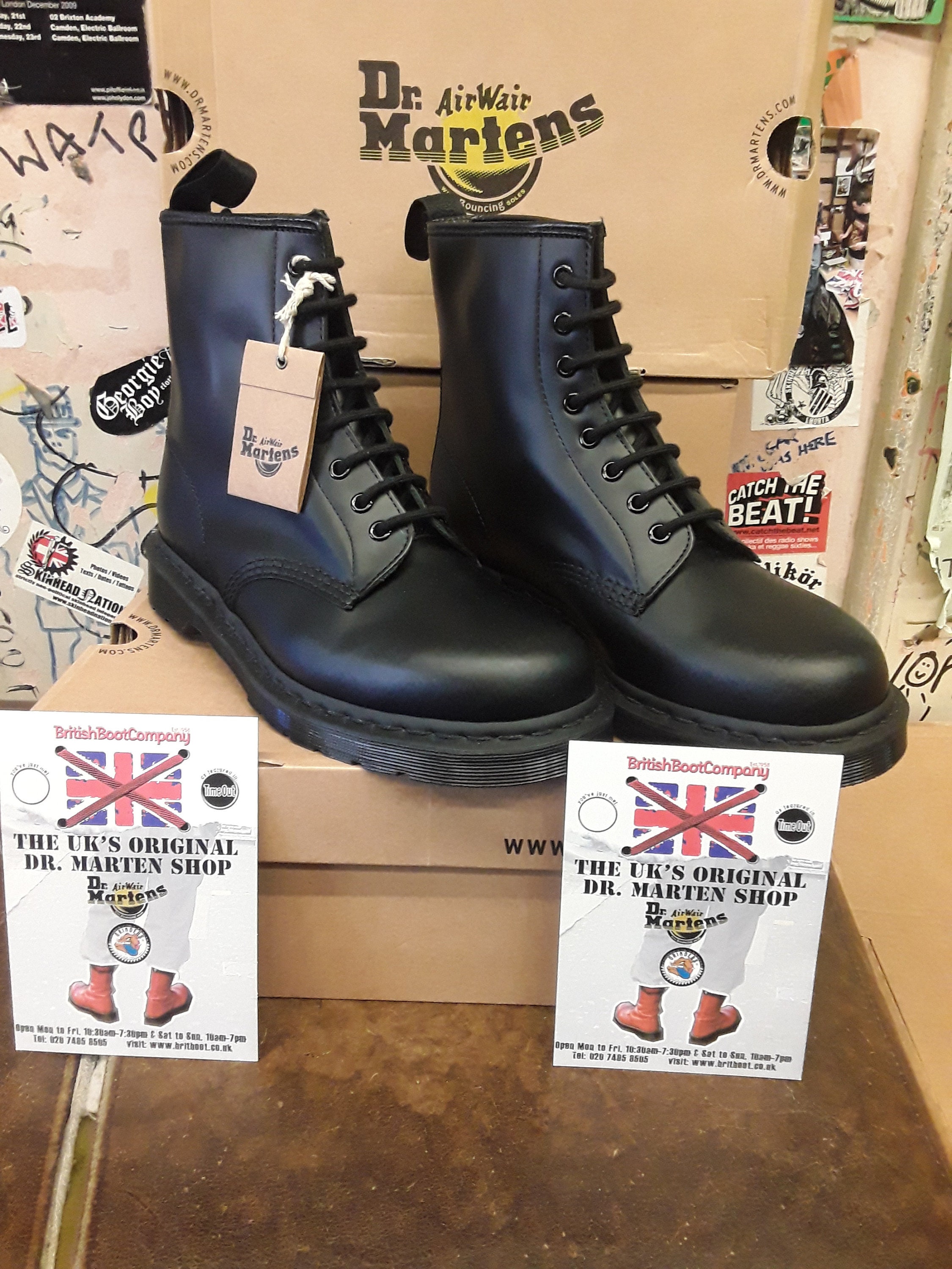 Dr Martens  Black Mono Size UK 3& 8 Hole Boots Black   Etsy