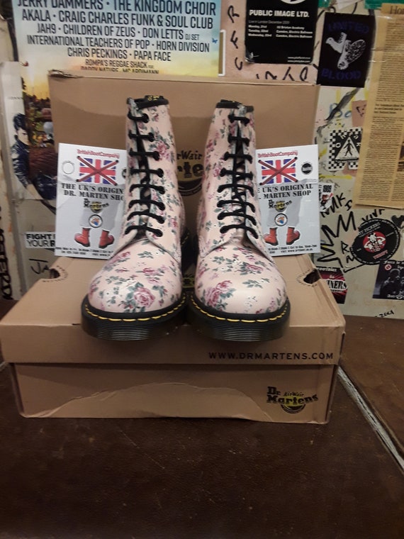 Doc martens rose hot sale boots