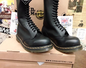 Dr Martens 1942 Black 20 Hole Steel Various Sizes - Etsy UK