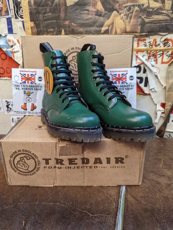 Tredair, Size UK5-8, 8 Hole Green Boots, Made in England - Etsy