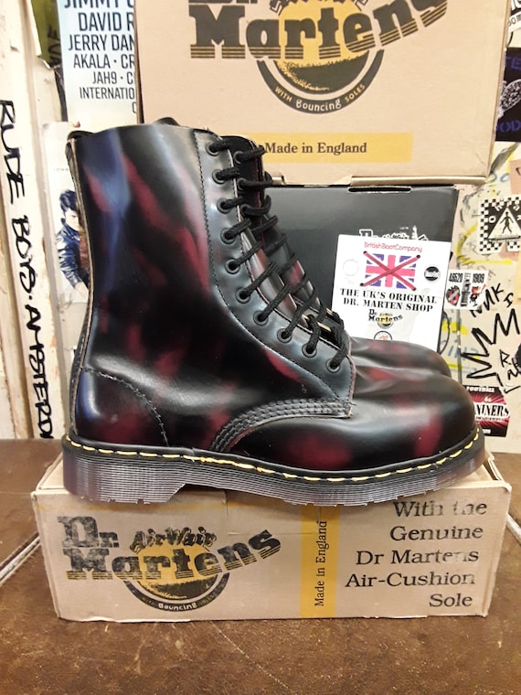 Dr Martens Made in England Claret Rib off 10 Hole Steel - Etsy Canada