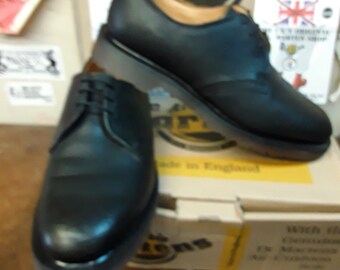 Dr Martens 1484 Black Waxy Shoe Made in England Size 7.5 - Etsy
