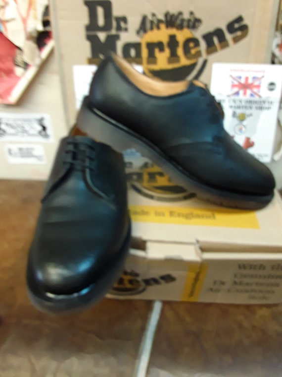 Dr Martens 1484 Black Waxy Shoe Made in England Size 7.5 - Etsy Sweden