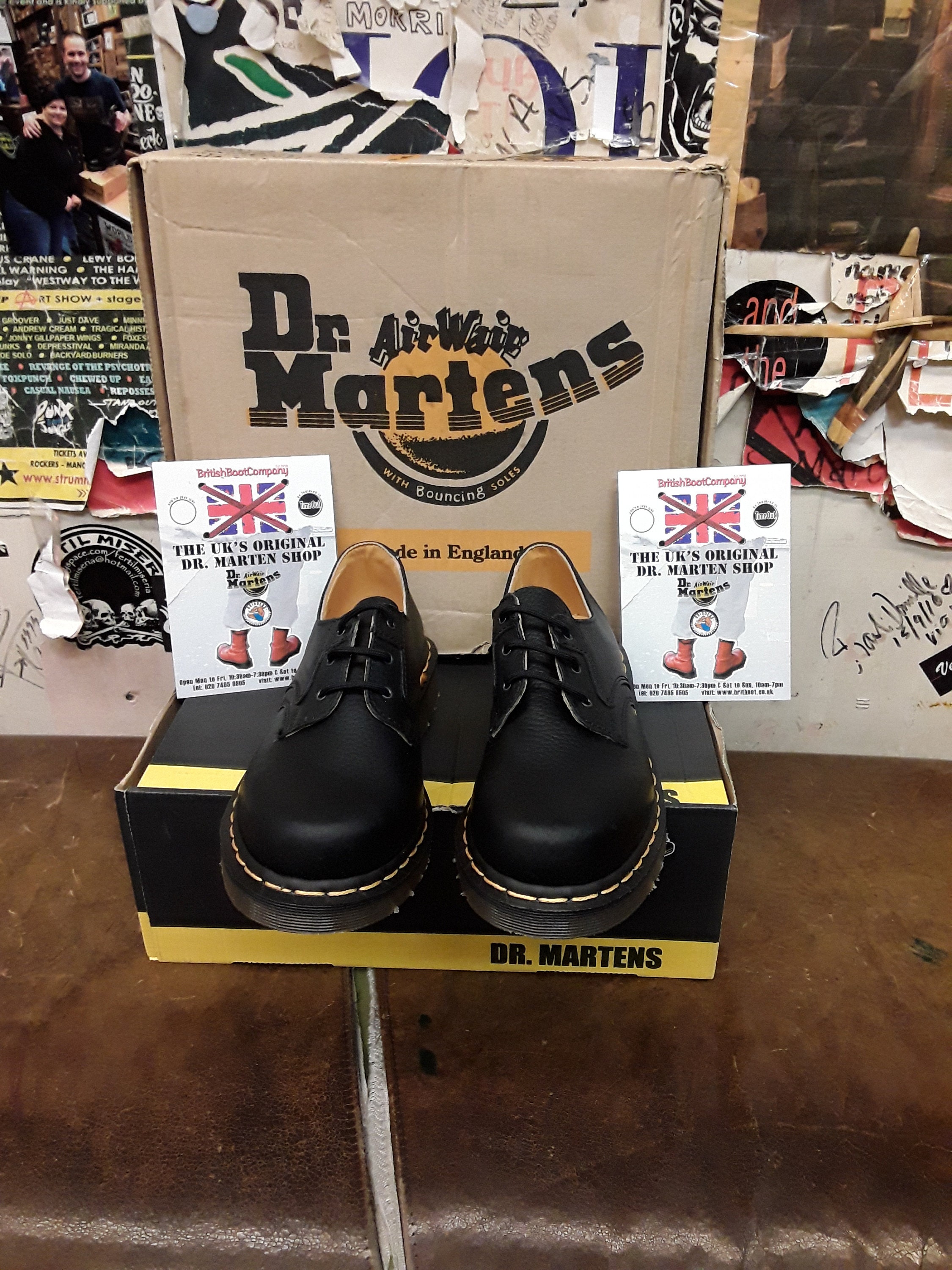 Dr Martens 3 Hole Black Grained Shoe Made in England Various - Etsy  Australia