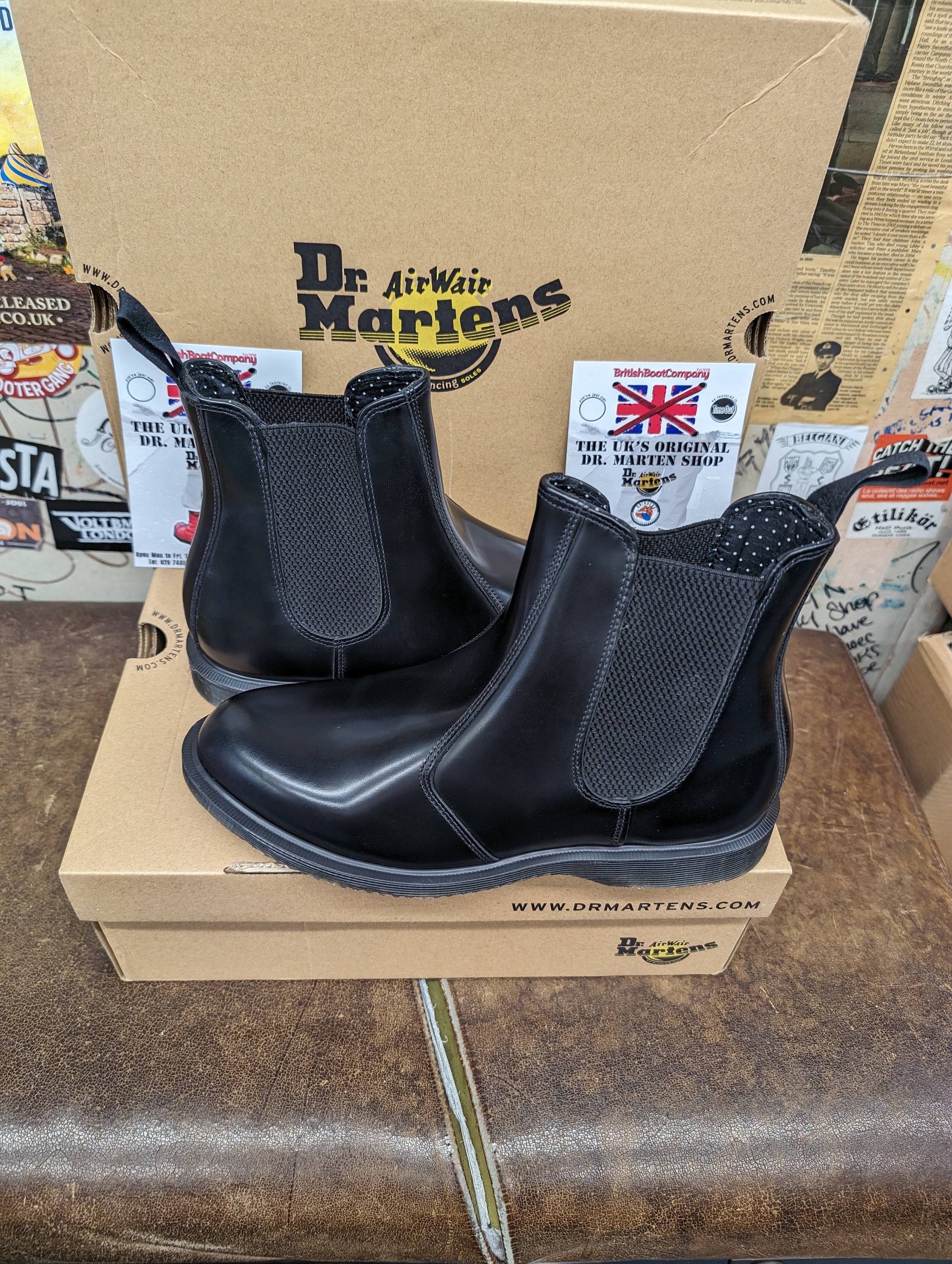 Dr Martens Flora Black Chelsea Boots Size 8 - Etsy