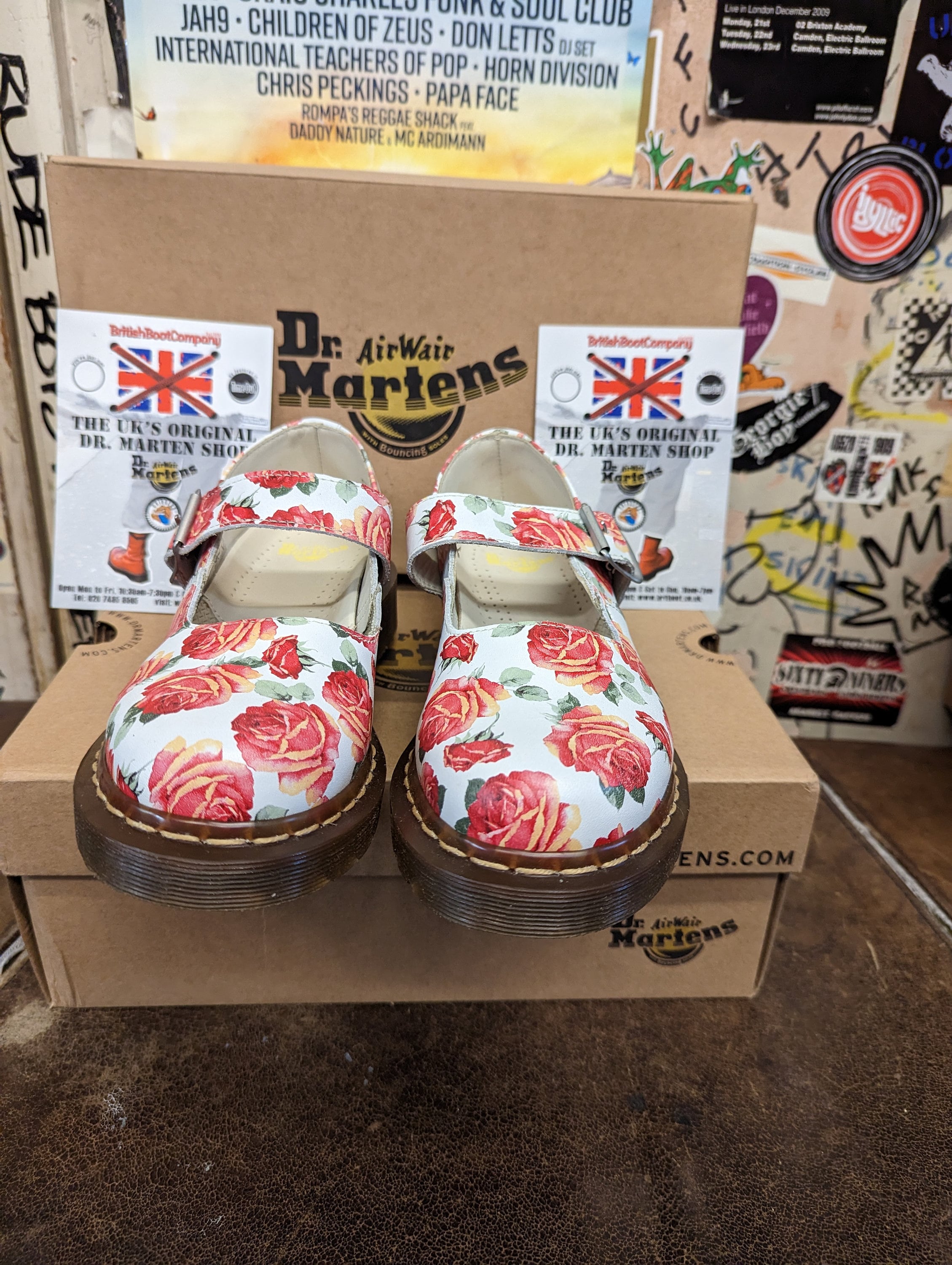 Dr Martens Mary Janes, Size UK4-5, Limited Edition, Valentine Rose 
