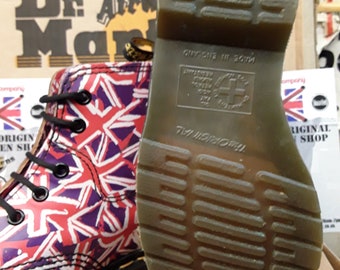 Dr Martens Vintage Union Jack Flag Design 6 Hole Boot Made in England. Size 4 UK Etsy Canada