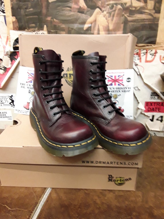 Dr Martens Rojo Vintage Gruesa Talla 3 - Etsy