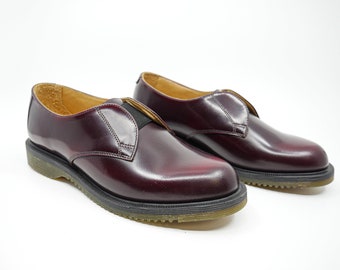 Dr Martens Loafers, Size UK4, Leather Loafers, Vintage, Burgundy Shoes, Slip Ons Shoes