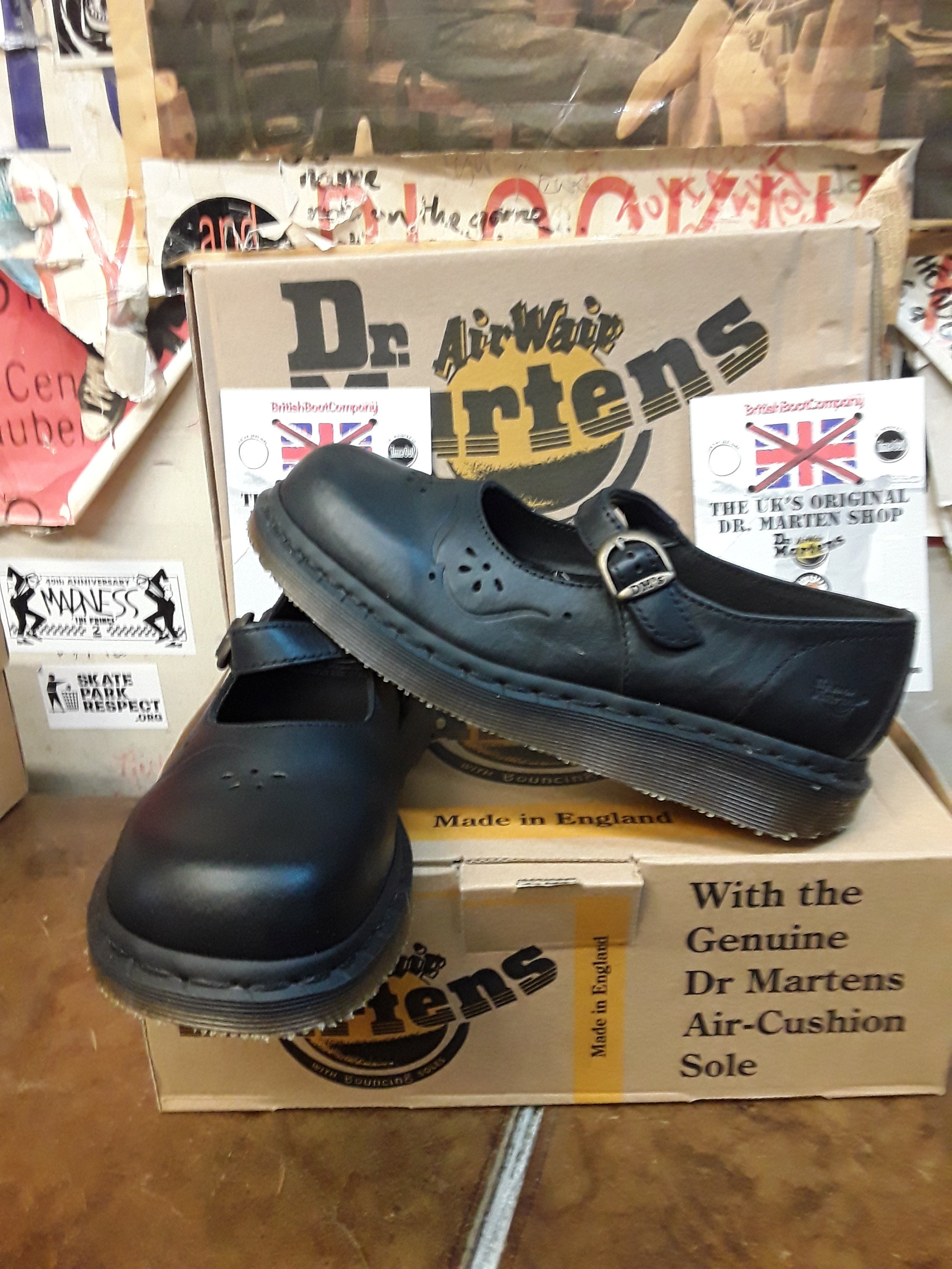 Dr Martens Mary Jane 9a32 Black Made in England Size 6 - Etsy
