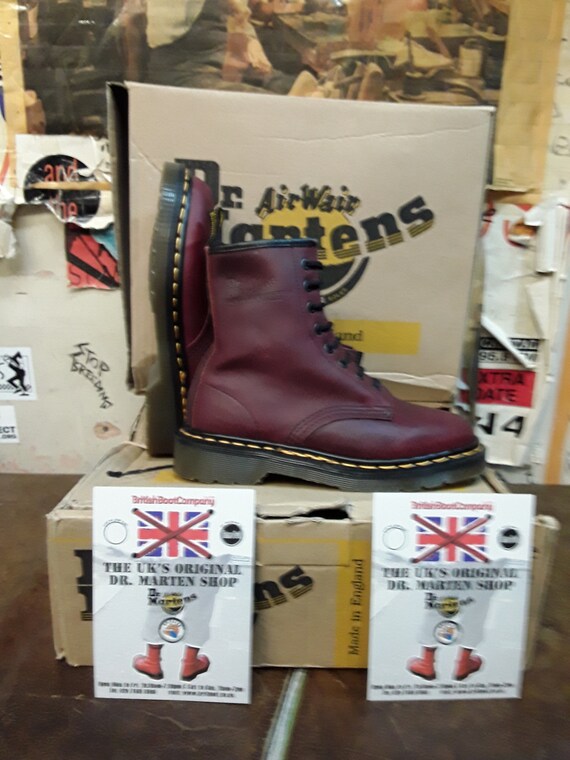 Dr Martens 1460 Burgundy Waxy 8 Hole Size 3 - image 5