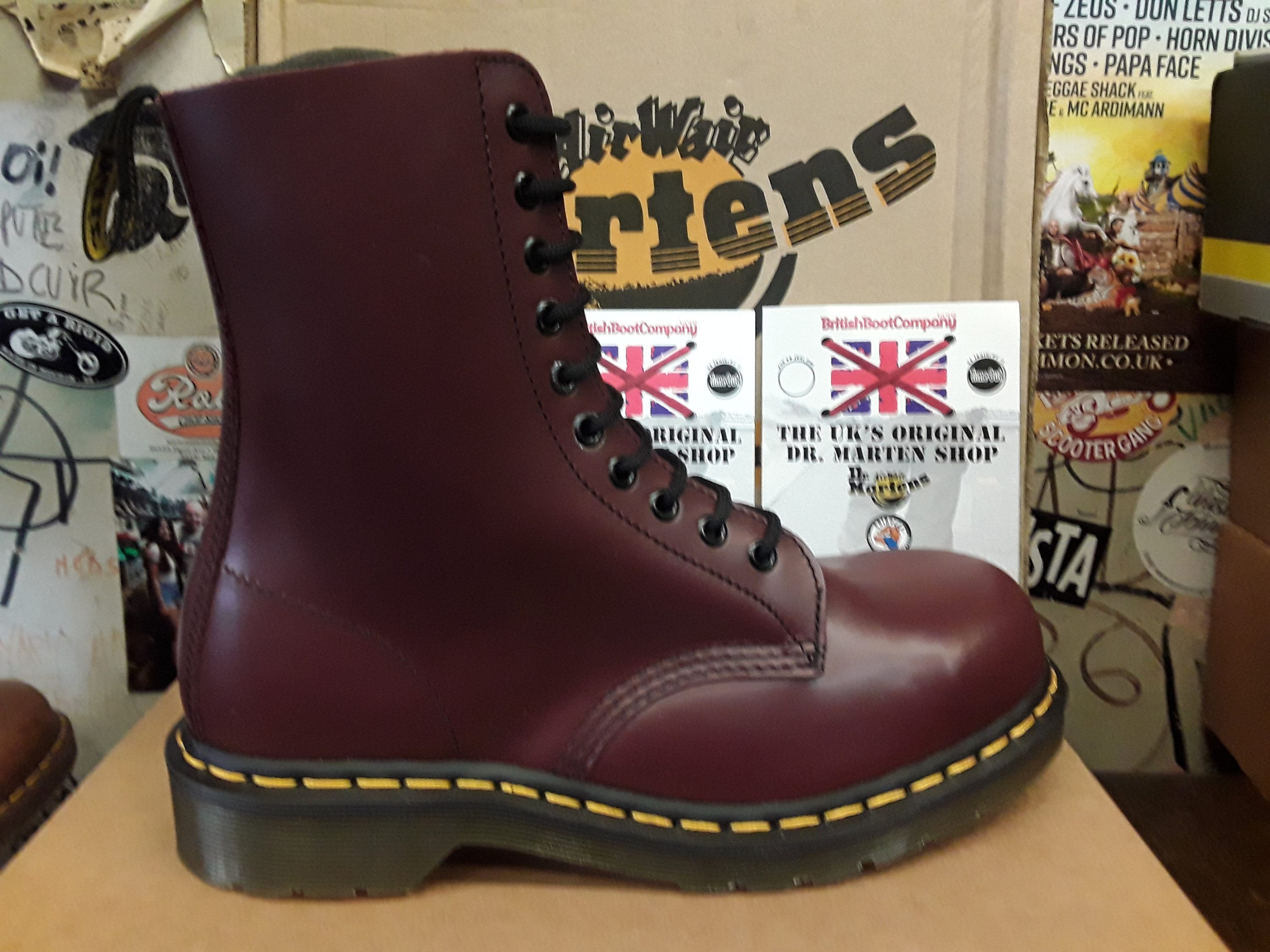 Dr Martens Cherry Red 1919z 10 Hole Steel Various Sizes - Etsy
