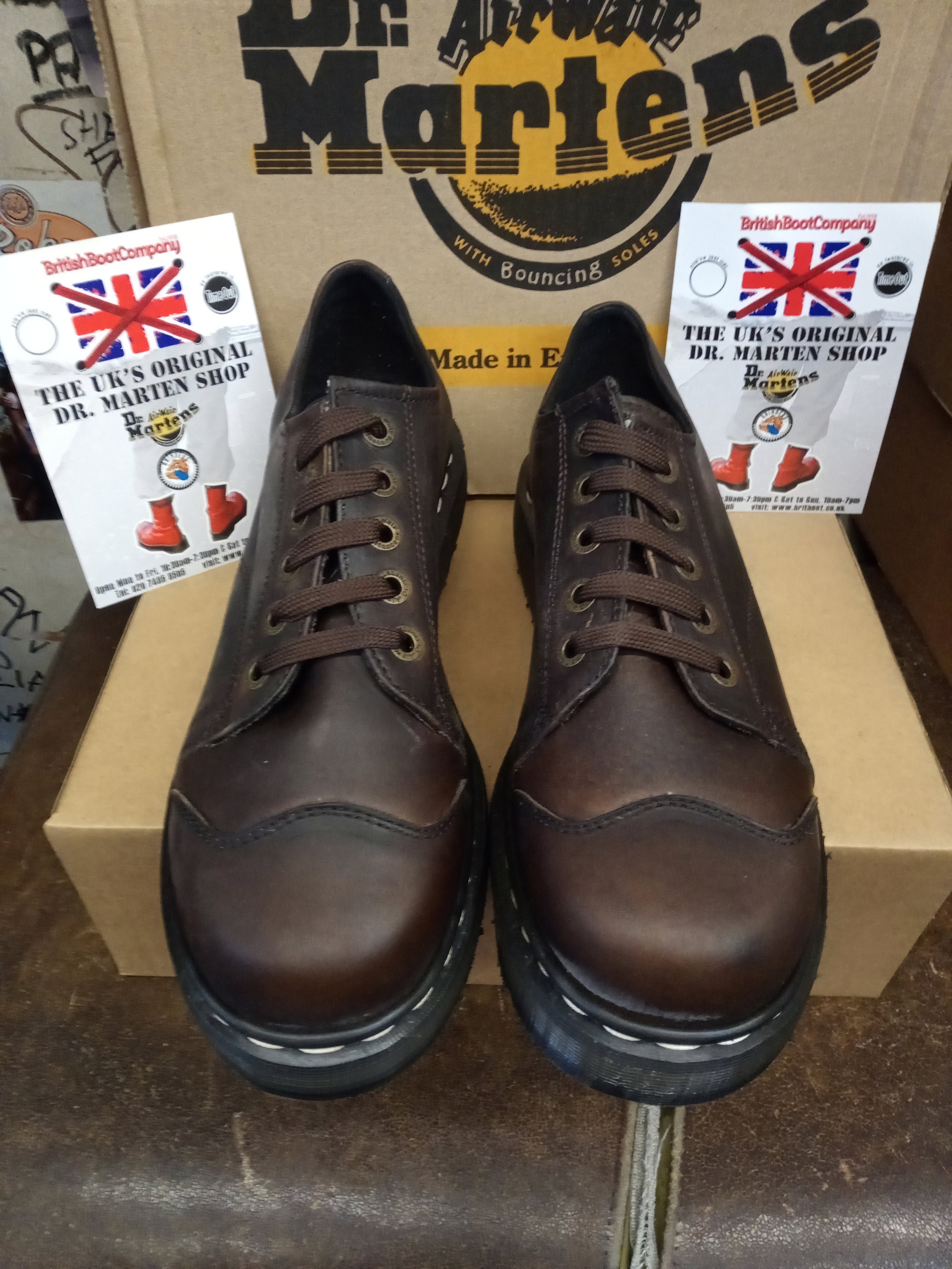 Dr Martens Brown Platform Shoe, Made in England, Size UK9, 8651z