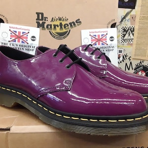 Dr Martens Purple Patent 3 hole shoes,  limited Edition.  1461 size 8