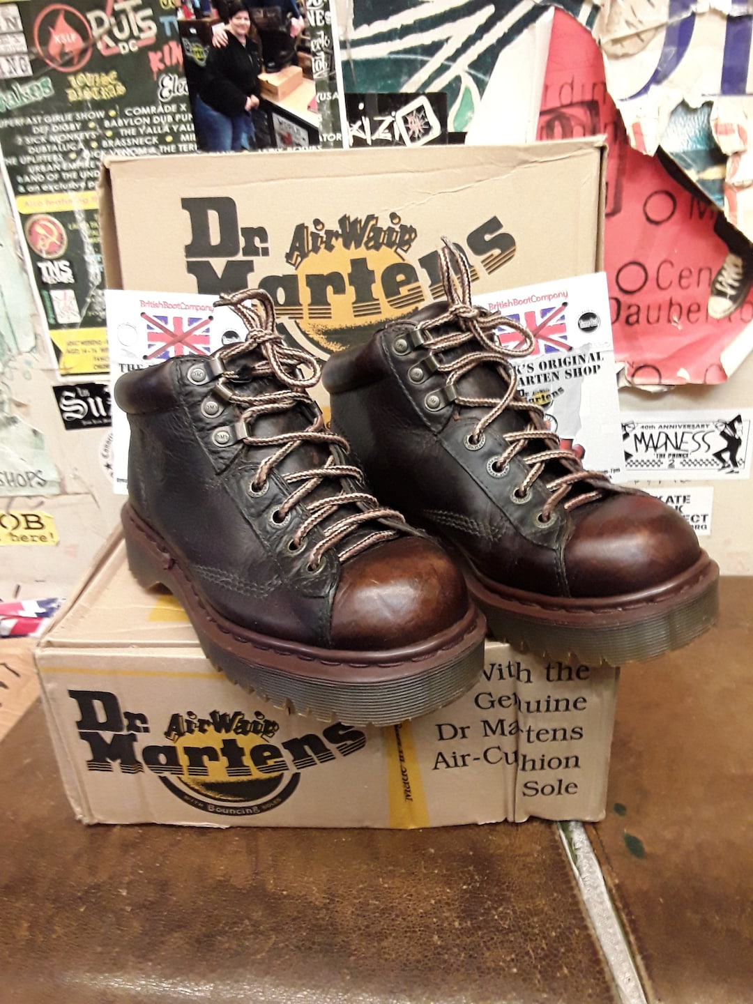 Dr Martens Vintage 90er, 6, Made in England, Bark Grizzly
