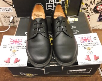 Dr Martens 1A51 Made in England Black Waxy Shoe Size 6 - Etsy UK