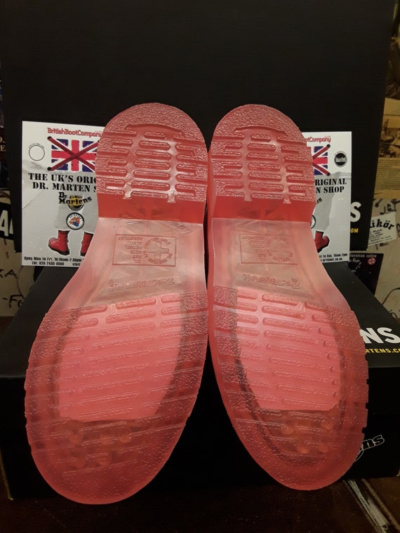 Dr Martens Pink and Red Pansy Fayre 6 hole boots … - image 7