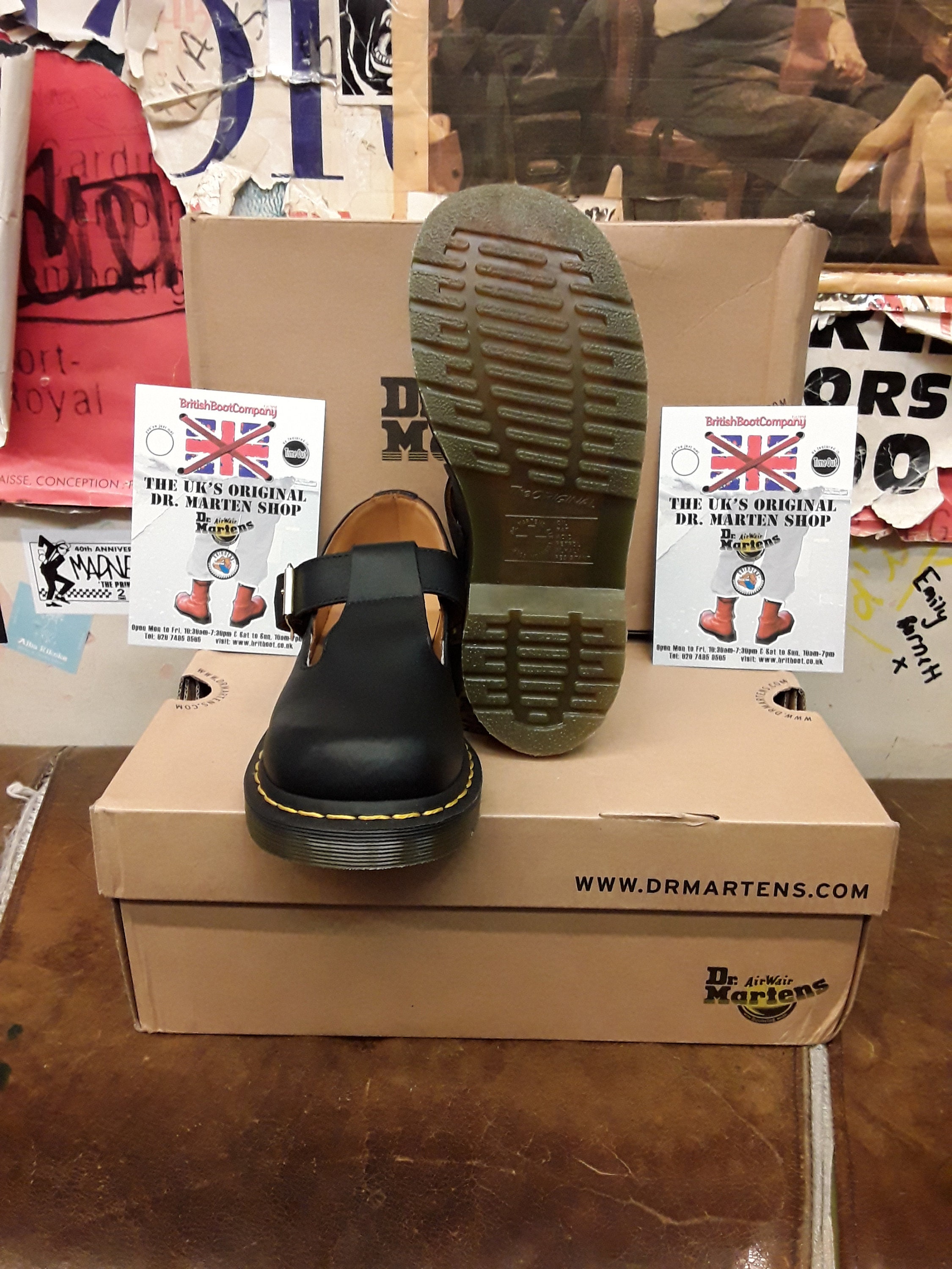 Dr Martens 5027z Black Waxy T Bar Various Sizes