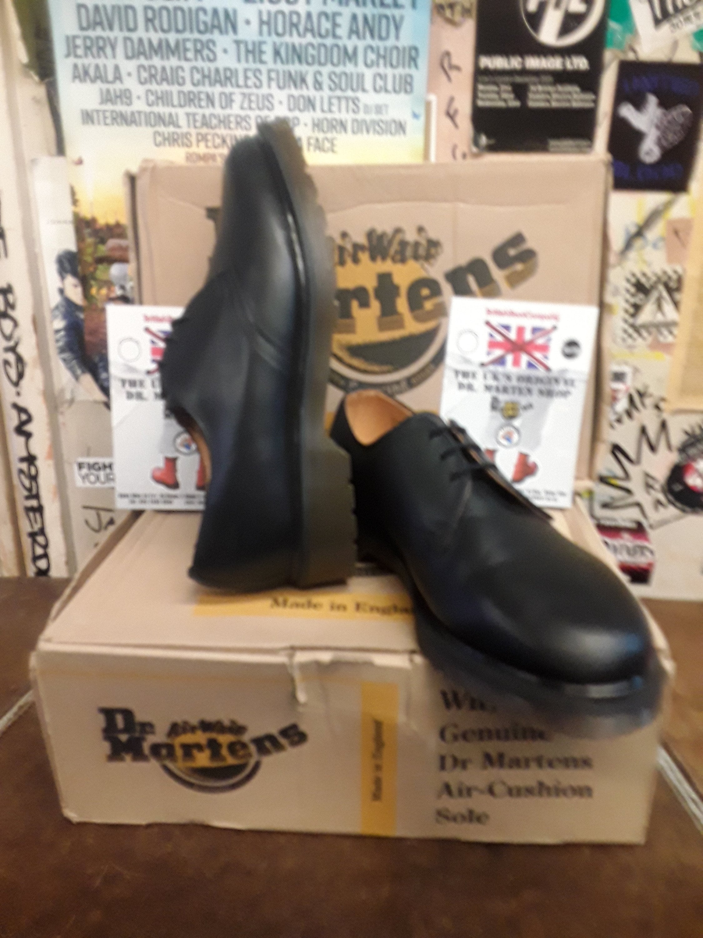 Dr Martens 1461 Black Greasy 3 Hole Made in England Size 7 - Etsy