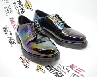 Dr Martens, Size UK7, Leather Oxford Shoes, Petrol, Rare Finished