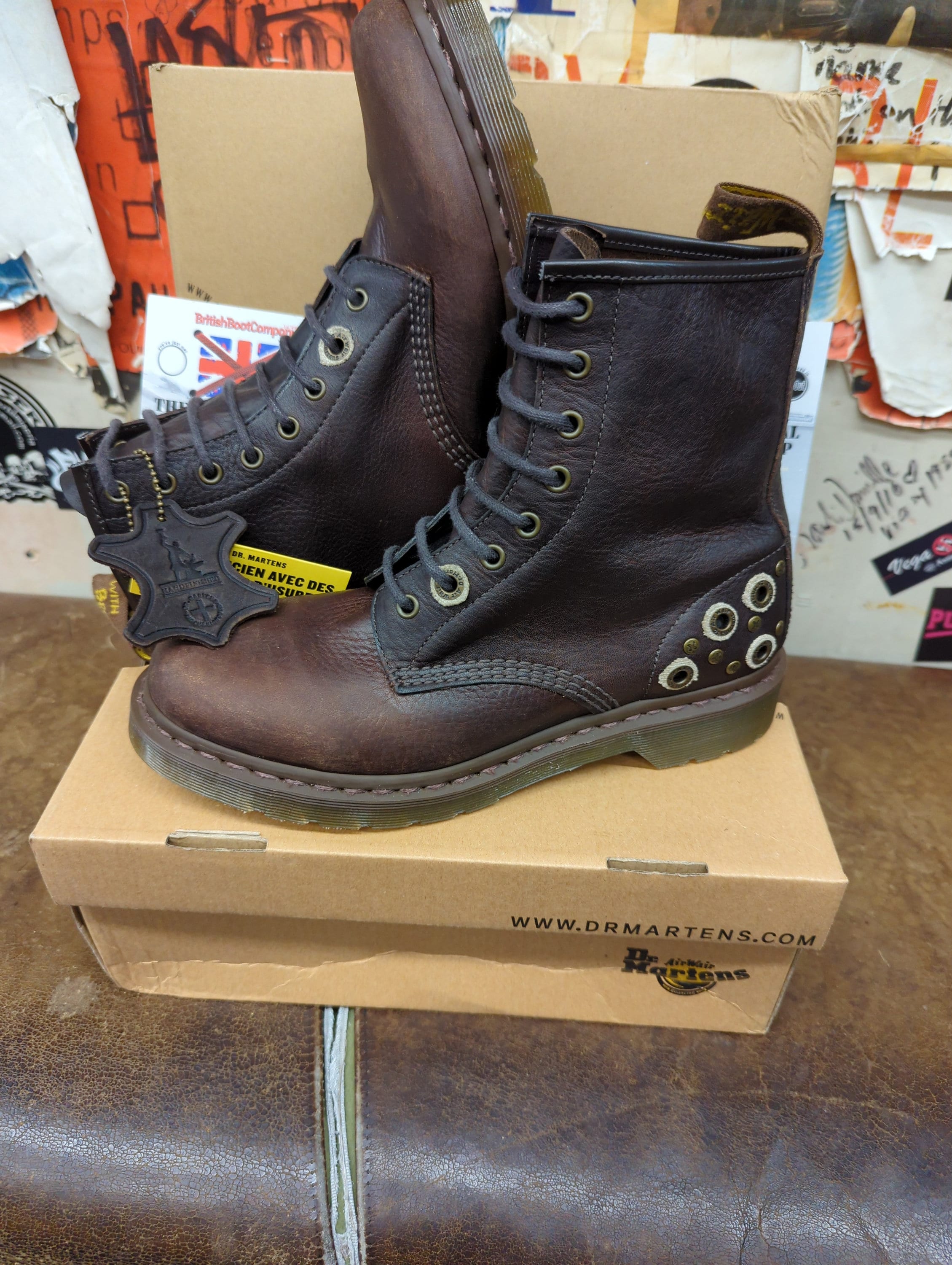 Dr Martens 1460 Grizzly Brown Leather Boots Size 7 Men’s Dr Martens // 2976 Grizzly // Dk Brown Shop Here https  main image 4