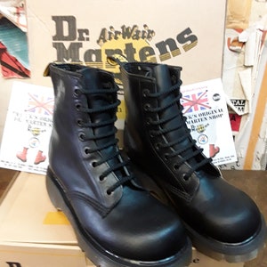 Botas de piel negra Dr Martens talla 35 36 Vintage Etsy Mexico
