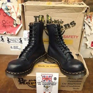 Lyricist period To block Dr Martens 1919 Made in England Navy 10 Hole Steel Size 5 - Etsy Denmark