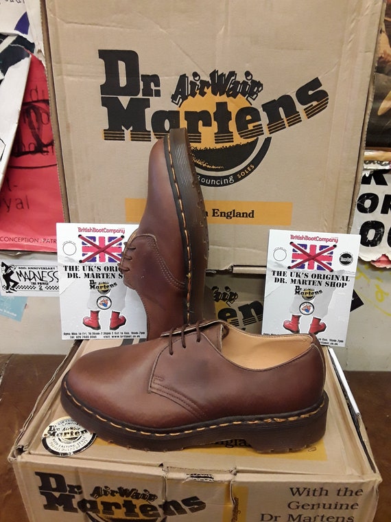 Installeren glans Reizende handelaar Dr Martens Made in England 1461 Tan Vettige Maat 5 - Etsy België