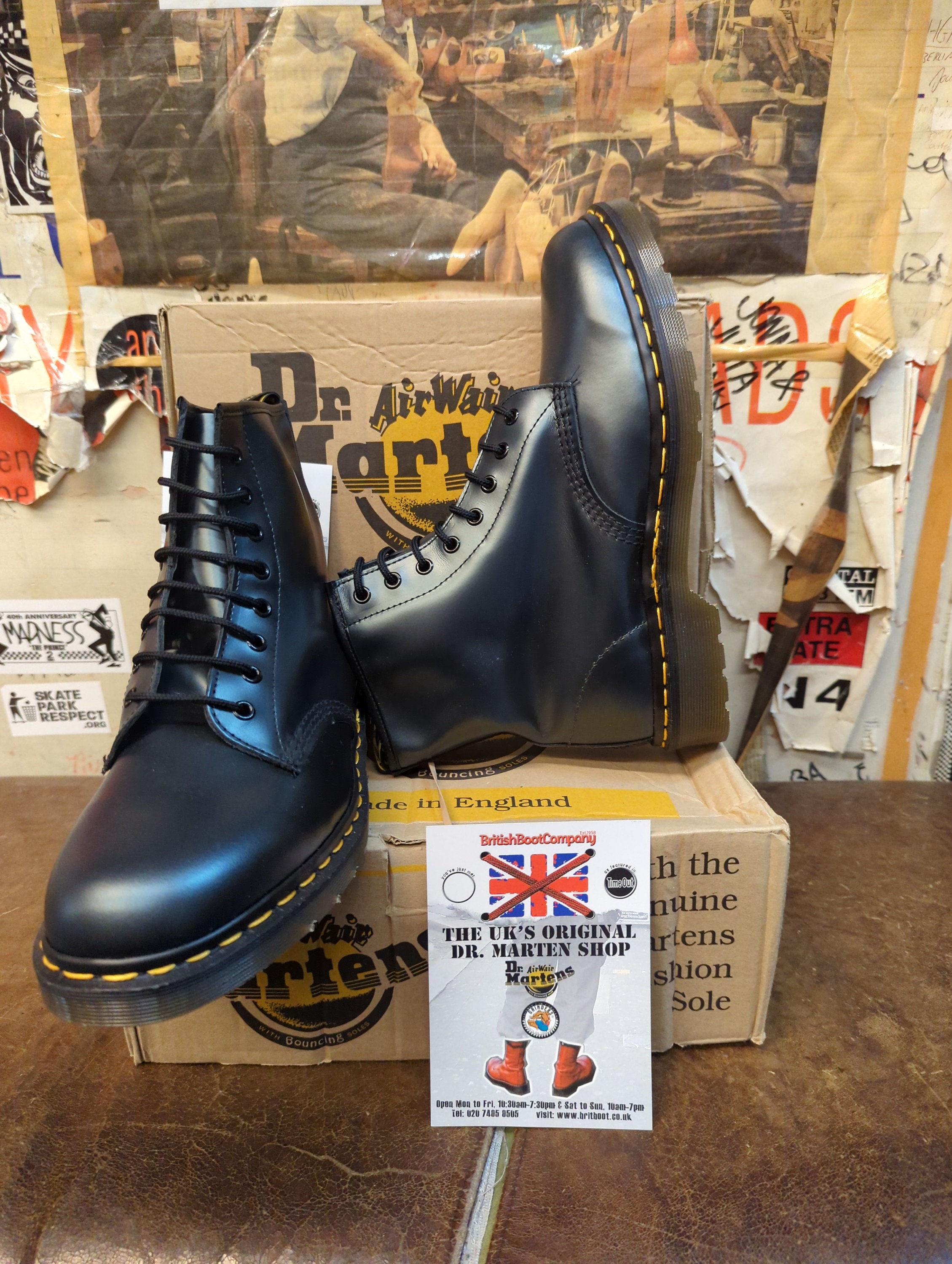 Dr. Martens 1460、ヴィンテージ90年代、グラファイトシマー、英国製