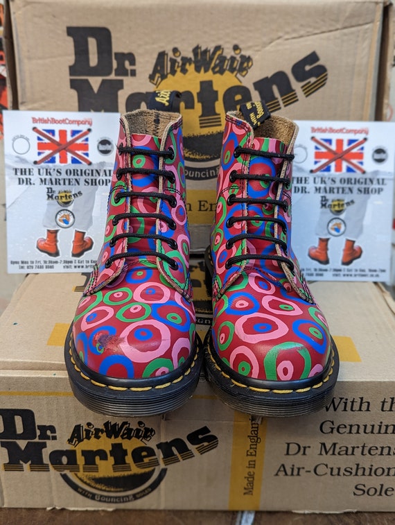 Dr Martens Made in England 8175 Red, Blue and Gre… - image 3