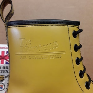 Dr Martens 1460Z Vintage Yellow Smòoth, platform Sole, Made in England image 4