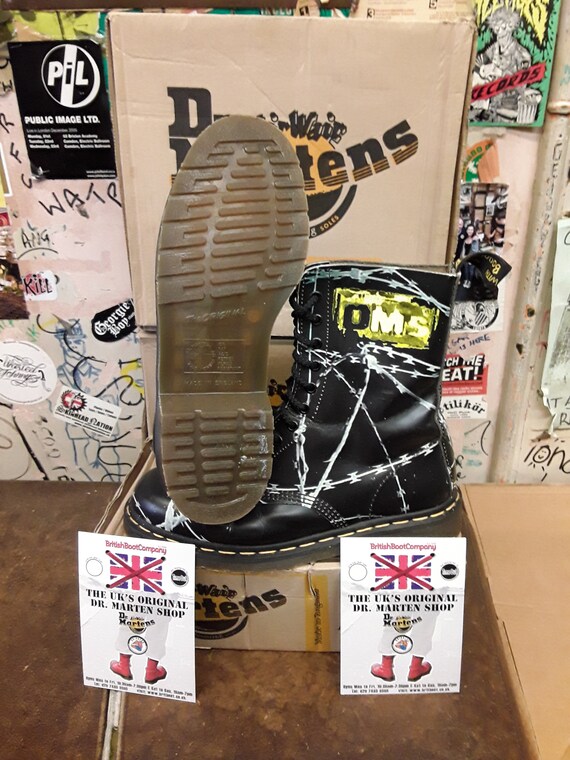 Dr Martens 1490 Made in England Black Barbed Wire… - image 7