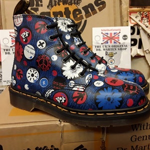 Dr Martens,  Limited Edition 6 hole Peace and Love size 4, Made in England