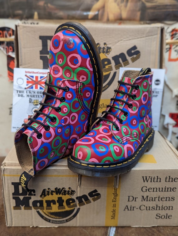 Dr Martens Made in England 8175 Red, Blue and Gre… - image 6