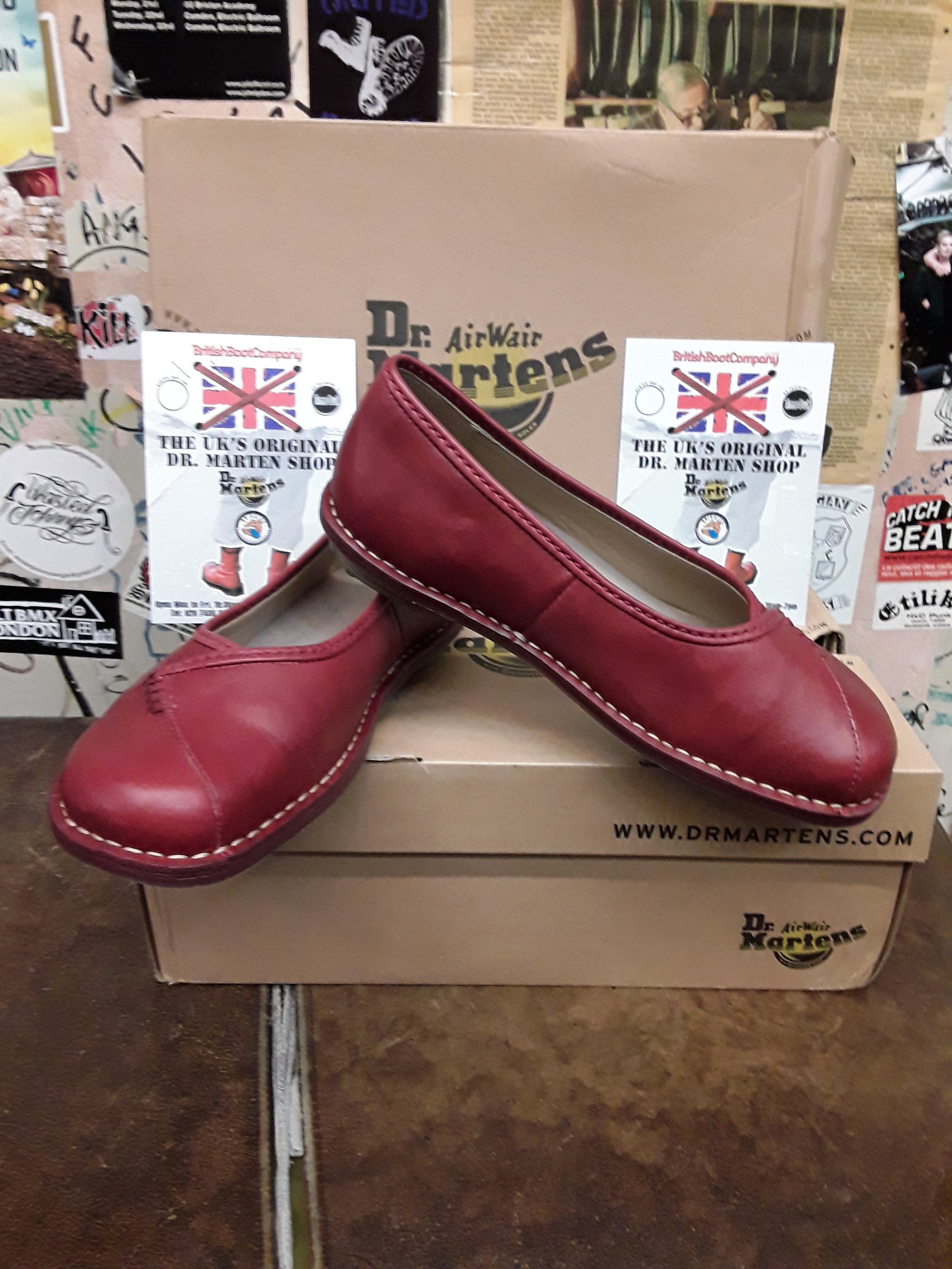 Dr Martens 3a67 Red Slip on Various Sizes - Etsy